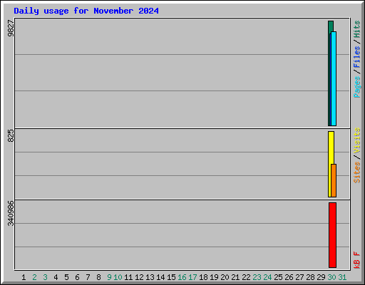 Daily usage for November 2024