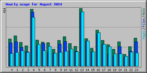 Hourly usage for August 2024