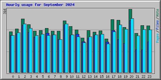 Hourly usage for September 2024